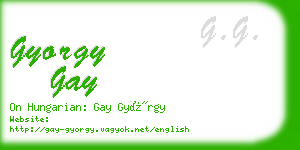 gyorgy gay business card